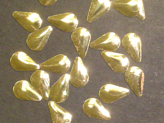 1 Gross 5X8mm GOLD TEARDROP NAILHEAD HOTFIX